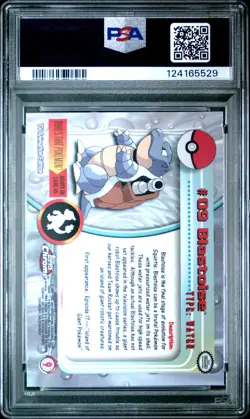 2000 TOPPS CHROME POKEMON T.V. #9 BLASTOISE PSA 9 - Image 2