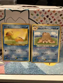 Swinub No.220 Light Piloswine No.221Neo Destiny Japanese Old Back Pocket Monster - Image 1