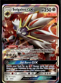 Pokemon Solgaleo GX SM16 Sun Moon Black Star Promo Holo - Image 1
