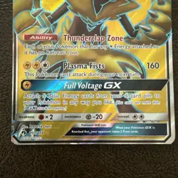 Zeraora GX 201/214 Full Art Ultra Rare Holo Pokemon 2018 SM Lost Thunder NM - Image 3