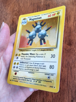 Pokemon TCG Magneton Base Set 9/102 holo rare unlimited 1999 WOTC LP - Image 4