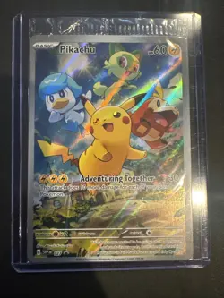 Pokemon TCG Pikachu 027 Promo Holo Black Star Paldea Evolved, Sealed - Image 1