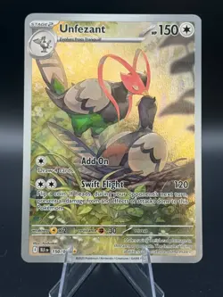 Unfezant 150/086 SV: Black Bolt Illustration Rare Pokemon TCG NM - Image 1