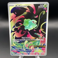 Pokemon TCG Bulbasaur - (Mega Evolution Stamped) 133/132 Illustration Rare NM - Image 1
