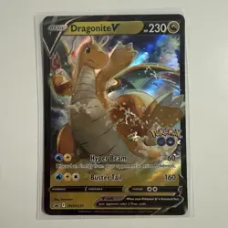 Pokemon TCG Dragonite V Pokemon Go Black Star promo SWSH235 - Image 1