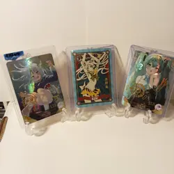 LOT OF 3 SUPER RARE GOLD INLAID GODDESS STORY CARDS INCLUDING SAILOR MOON SZR - Image 1