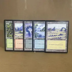 MTG Arena Oversized Basic Lands Full Set of 5 Rare Promo Swamp Island Forest - Image 1