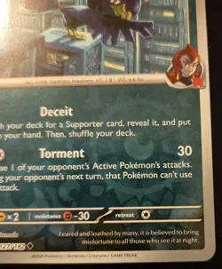 Team Rocket's Murkrow 127/182 Reverse Holo Uncommon Destined Rivals Pokemon TCG - Image 5