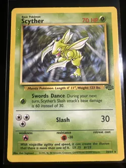 Scyther 26/64 Pokemon Card TCG Jungle Unlimited Non Holo Rare HP - Image 1