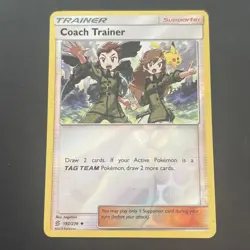 Coach Trainer 192/236 UC Reverse Holo SM: Unified Minds Pokemon TCG NM 2019 - Image 1