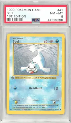 1999 Pokemon Base 1st Edition SEEL #41/102💎 PSA 8 NM/Mint - Image 1
