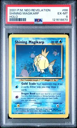 2001 POKEMON NEO REVELATION #66 SHINING MAGIKARP-HOLO PSA 6 EX-MT - Image 1