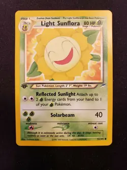 Pokemon Light Wigglytuff / Sunflora -1st Edition Uncommon - Neo Destiny - NM/LP - Image 3