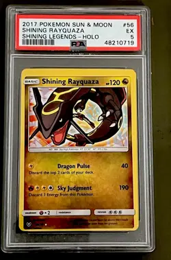 Pokemon Shining Legends 2017 Shining Jirachi, Celebi, Rayquaza, Volcanion PSA 5 - Image 4