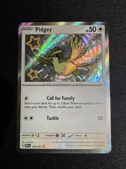 Pidgey 196/091 Sv: Paldean Fates - Pokemon TCG - (Near Mint) - Clean - Image 3