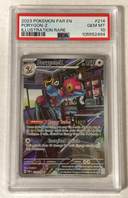 Porygon-Z Illustration Rare PSA 10 GEM MT 2023 Pokemon Pardox Rift #214/182 - Image 1