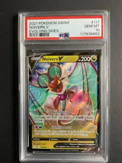 Noivern V 117 PSA 10 2021 Pokemon SWSH Evolving Skies - Image 1