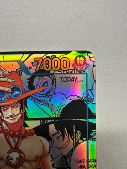 One Piece Card Game Carrying On His Will Portgas.D.Ace OP13-119 SEC Manga - Image 3