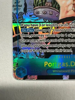 One Piece Card Game Carrying On His Will Portgas.D.Ace OP13-119 SEC Manga - Image 4