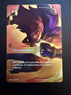 Showstopper Sett Riftbound Origins Signature Spell Card 270/298 TCG - Image 1