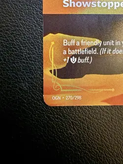 Showstopper Sett Riftbound Origins Signature Spell Card 270/298 TCG - Image 3