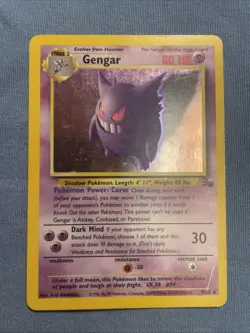 Pokemon TCG Jungle Set Gengar Holo Rare Card 5/62 LP/MP - Image 1