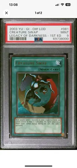 Yu-Gi-Oh! Creature Swap LOD-081 Ultra Rare 1st Edition PSA 9 Mint! CGC BGS WOW - Image 1