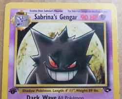 Sabrina's Gengar 29/132 Rare Non-Holo 1st Edition Gym Challenge Pokemon Card MP - Image 2