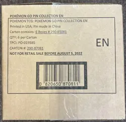 Pokemon GO Pin Collection Display Box CASE Charmander Squirtle Bulbasaur SEALED! - Image 1