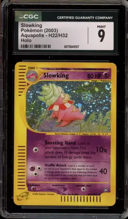 Pokemon Slowking Aquapolis Holo Rare #H22 CGC 9 Mint - Image 1