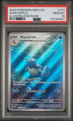 2023 POKEMON MEW EN-151 ILLUSTRATION RARE #171 WARTORTLE PSA 10 - Image 1