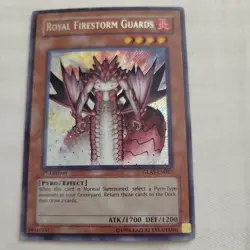 Yugioh Royal Firestorm Guards GLAS-EN087 Secret Rare 1st Ed NM - Image 1