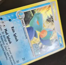 Marshtomp 24/100 Pokemon Crystal Guardians Reverse Holo Card Damaged Stamped - Image 2