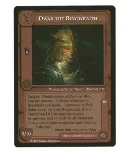 Middle-Earth CCG MECCG Dwar the Ringwraith The Lidless Eye LE LOTR Fixed Card NM - Image 1