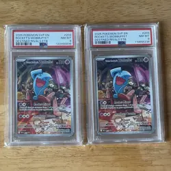 PSA 8 Team Rocket's Wobbuffet 203 Sv: Scarlet & Violet Promo Cards Holo (2 Pack) - Image 1