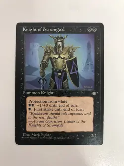Knight of Stromgald MTG Magic the Gathering Card LP Lightly Played Ice Age - Image 1