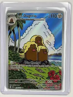 Alolan Dugtrio 208/191 SV08 Surging Sparks Holo Rare Pokemon Card NM/Mint - Image 1