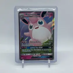 Pokemon Card Wigglytuff GX 42/68 SM Hidden Fates Half Art Near Mint - Image 1