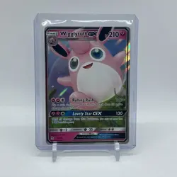 Pokemon Card Wigglytuff GX 42/68 SM Hidden Fates Half Art Near Mint - Image 2