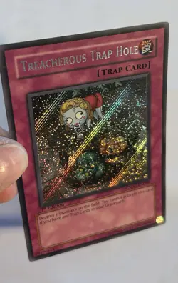 TREACHEROUS TRAP HOLE CSOC-EN089 1st EDITION Yugioh TCG LP Secret Rare - Image 2