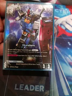 Gundam Card Game Newtype Rising GD01 Gundam RX-78-2 GD01-001 LR+ - Image 1