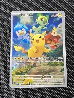 Pikachu SVP 027 Scarlet & Violet Promo Card Paldea Evolved Pokemon - NM - Image 1