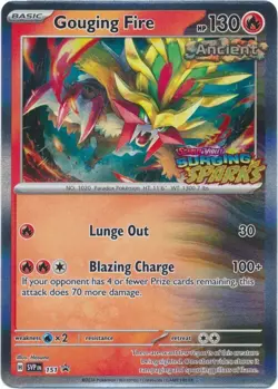 Gouging Fire SVP151 SVP 151 Surging Sparks Stamped Promo Pokemon Card NM - Image 1