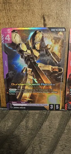 Gundam Gusion Rebake LR + GQuuuuuuX (Omega Psycommu) Gundam TCG Card Game 2cards - Image 2