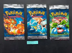 1st Edition DUTCH Base Set open packs x 3 - NO Cards - Image 1