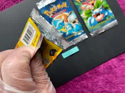 1st Edition DUTCH Base Set open packs x 3 - NO Cards - Image 2