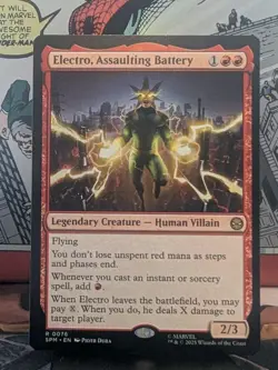 Magic The Gathering Electro, Assaulting Battery MTG Spider-Man Regular NM - Image 1