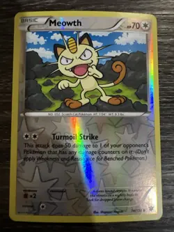 Meowth - Pokemon - 74/124 - Common - Reverse Holo - XY - Fates Collide - NM - Image 2