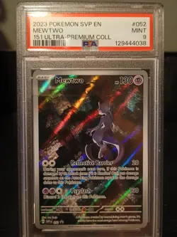 Pokemon TCG Mewtwo SVP 052 Scarlet Violet 151 Black Star Promo PSA 9 Mint - Image 1