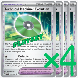 4x Technical Machine Evolution 178/182 x4 - Paradox Rift - Pokemon - Playset - Image 1